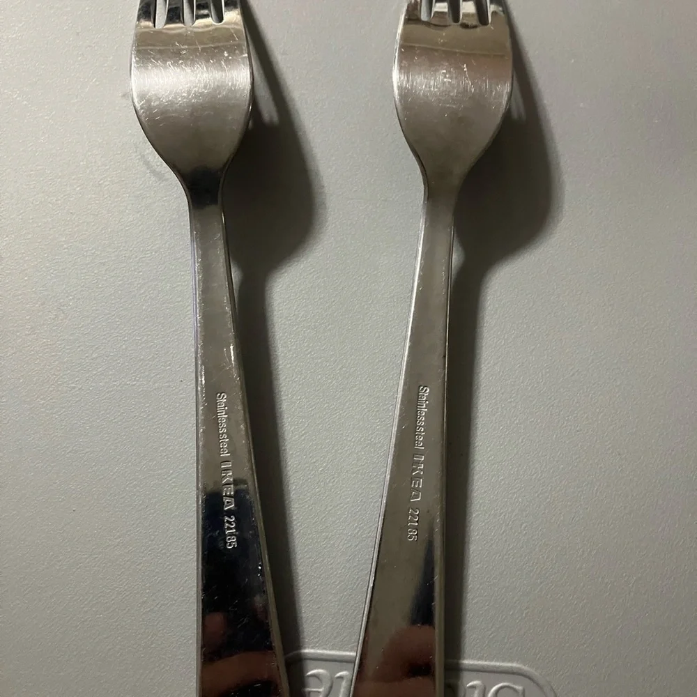 IKEA Silver Flatware Dining Forks Elegant Design